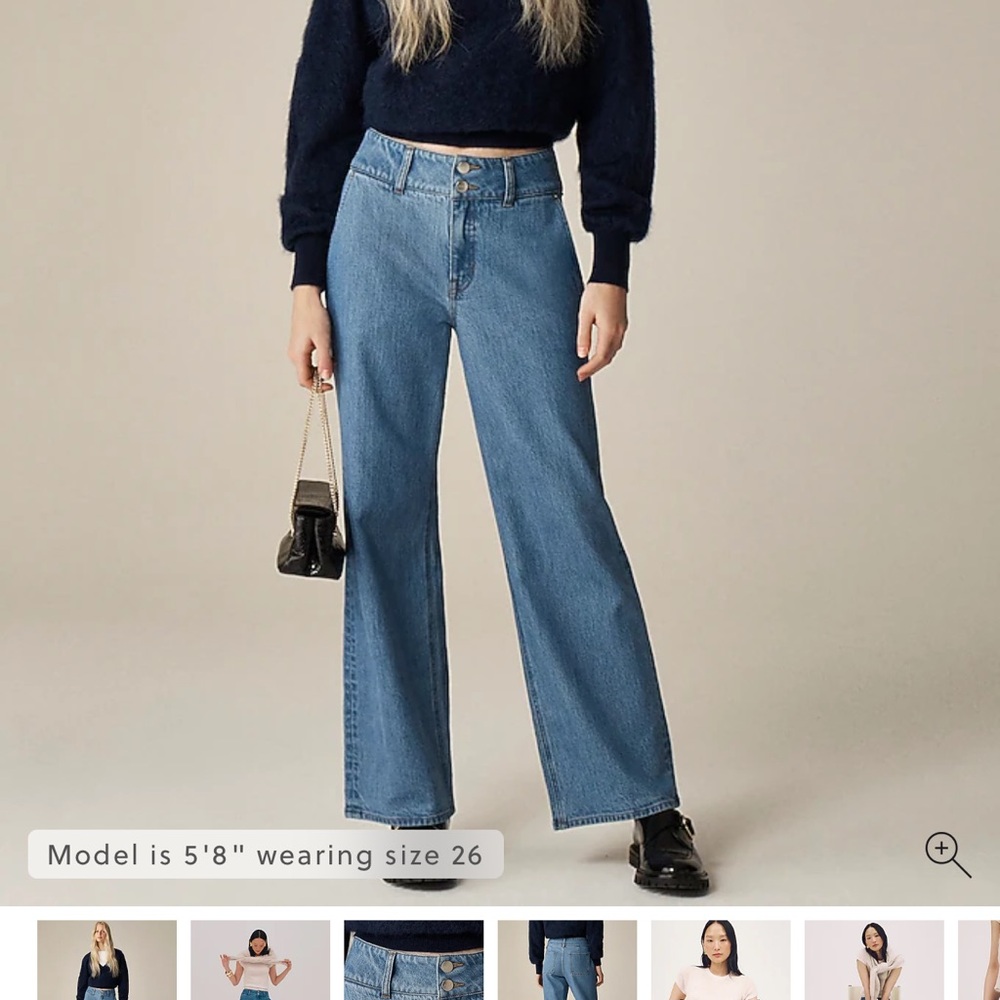 J. Crew Blue Wide Leg Women's Jeans